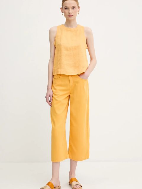 United Colors of Benetton bluzka lniana - zdjęcie produktu nr 2