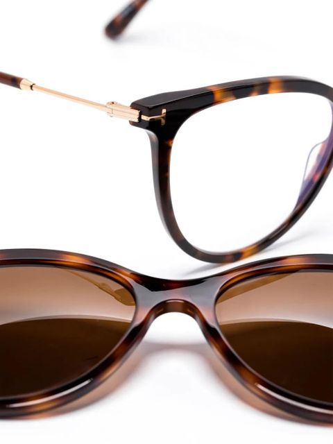 TOM FORD Eyewear FT5994B clip-on glasses - Brown