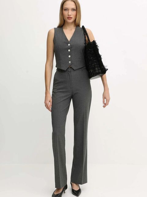 Morgan kamizelka kolor szary jednorzędowa CBOKY.F - zdjęcie produktu nr 2