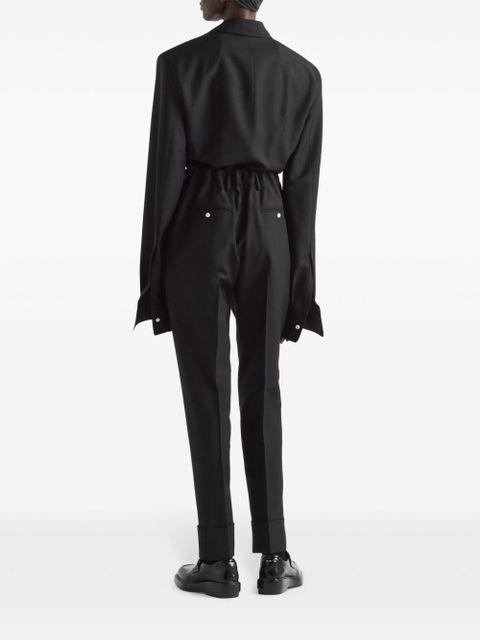 Prada pressed-crease tailored trousers - Black