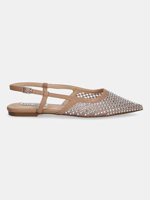 Steve Madden baleriny Slingshot-MR kolor brązowy z odkrytą piętą SM11003839