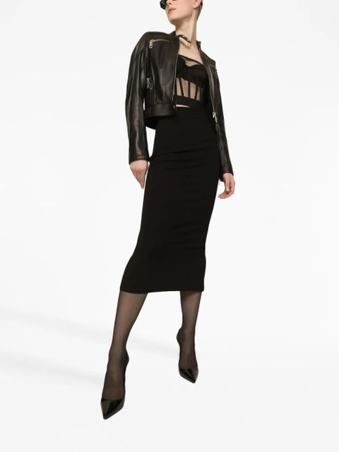 Dolce & Gabbana boned-bodice cropped tank top - Black - zdjęcie produktu nr 2