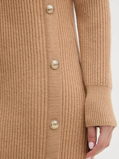 Morgan sukienka kolor beżowy mini prosta RMCOOL