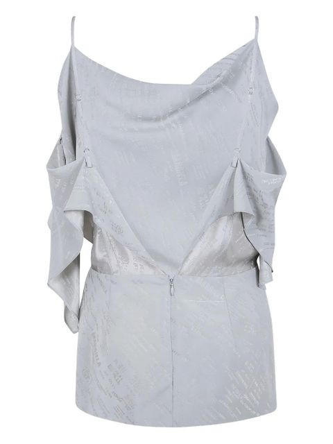 MM6 Maison Margiela ruffled strappy blouse - Grey