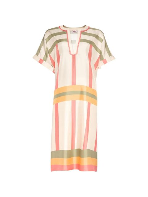 ERES Ice striped V-neck beach dress - Neutrals - zdjęcie produktu nr 1
