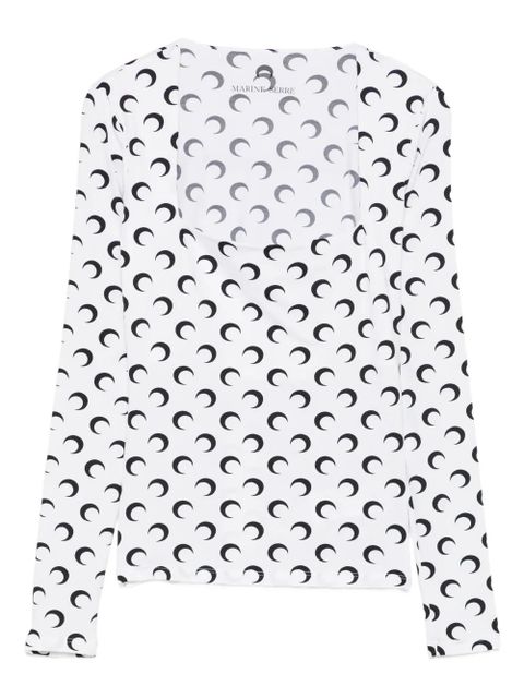 Marine Serre Moon square-neck top - White - zdjęcie produktu nr 1