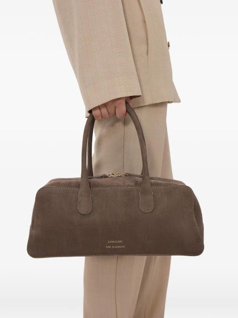 LouLou de Saison Mawi crocodile-effect rectangular-shape shoulder bag - Brown - zdjęcie produktu nr 2