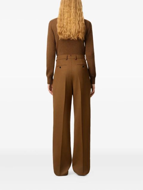 AMI Paris wool large-fit trousers - Brown