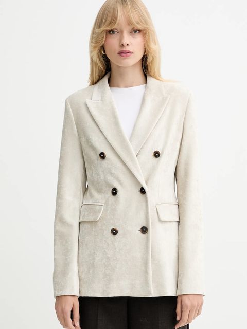 Marella marynarka kolor beżowy jednorzędowa gładka 2523916074200 - zdjęcie produktu nr 1