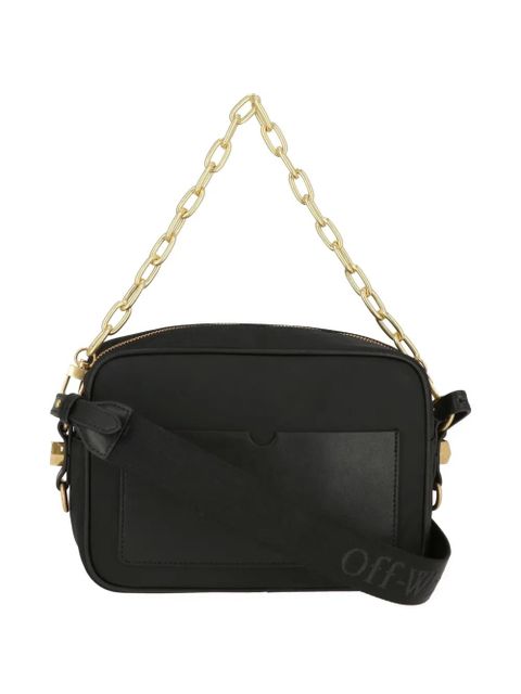 Off-White Arrows-motif chain-link clutch bag - Black