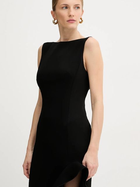 Pinko sukienka kolor czarny midi rozkloszowana 105781 A2Q2