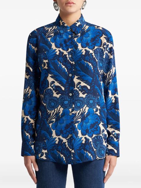 ETRO floral-print button-up shirt - Blue - zdjęcie produktu nr 2