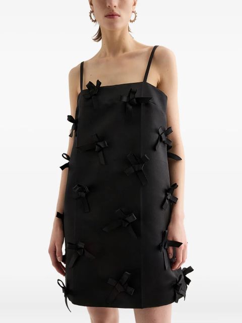 Jil Sander Duchess bow-embellished mini dress - Black