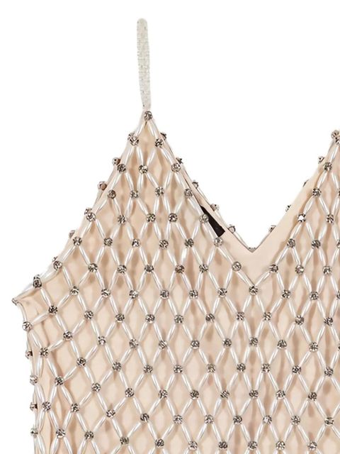 Maje beaded V-neck top - Neutrals - zdjęcie produktu nr 2