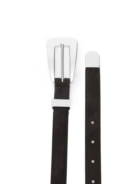 KHAITE Lucca suede belt - Brown - zdjęcie produktu nr 2