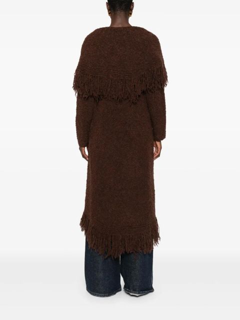 Cult Gaia Victoria Duster fringed coat - Brown