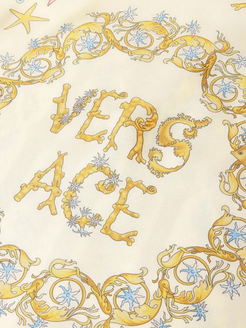 Versace Underwater Barocco silk shirt - Gold