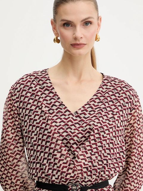 Liu Jo sukienka kolor bordowy mini rozkloszowana MF5064 TS116