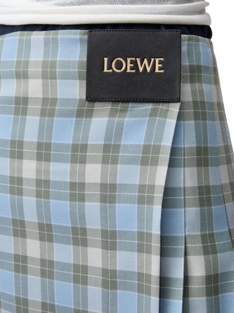 LOEWE Pleated skirt in wool blend - Blue