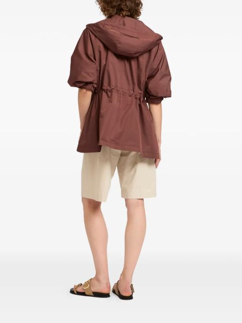 Yves Salomon hooded jacket - Brown