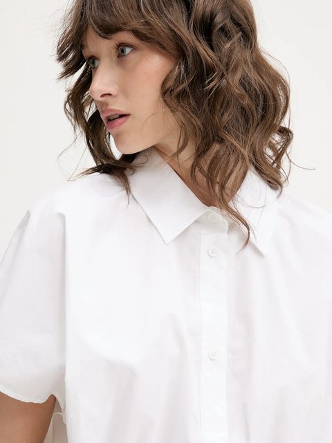 Karl Lagerfeld Jeans koszula damska kolor biały relaxed z kołnierzykiem klasycznym A2W11017