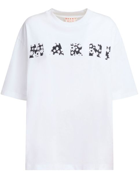 Marni logo print T-shirt - White - zdjęcie produktu nr 1