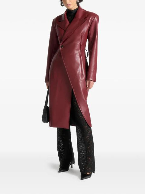 Manière De Voir Malya detachable-belt coat - Red