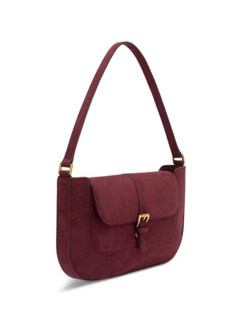BY FAR Miranda suede shoulder bag - Red