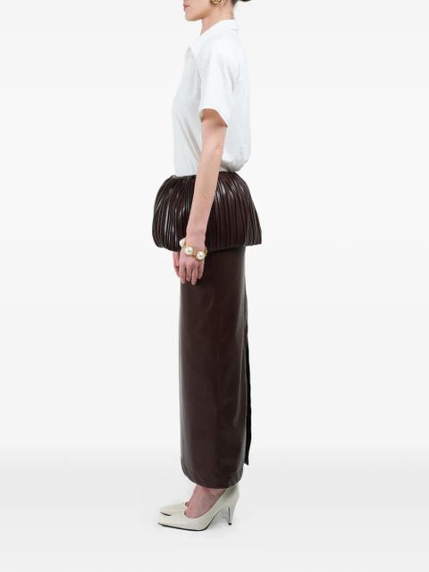 Rowen Rose pleated balloon maxi skirt - Brown