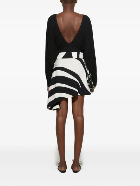 PUCCI Marmo-print asymmetrical mini skirt - Black