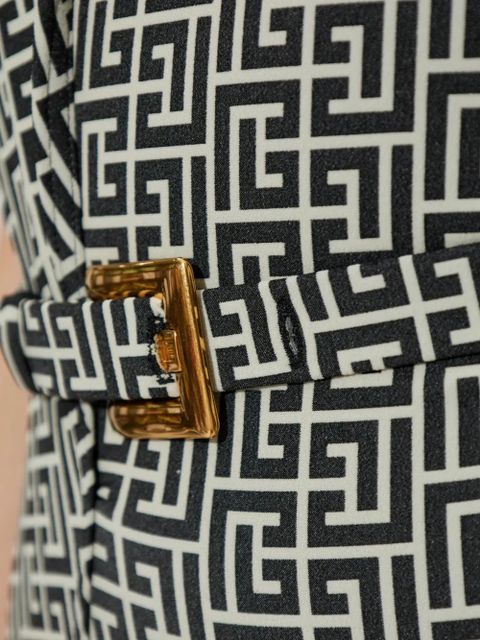 Balmain geometric-pattern swimsuit - Black