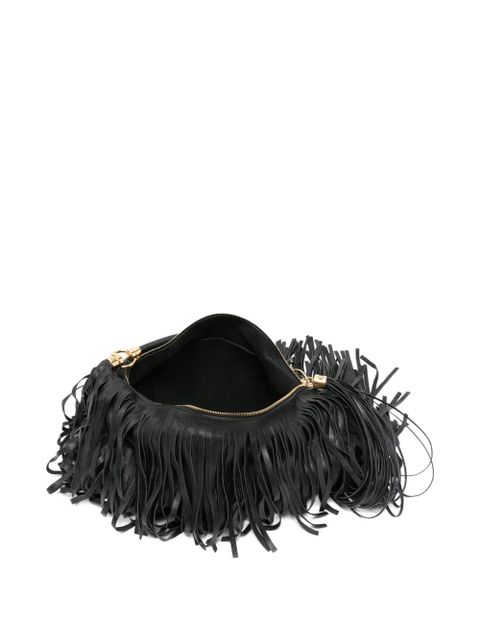 Chloé fringe-detailed leather shoulder bag - Black