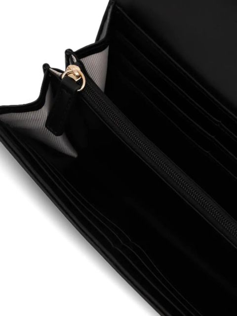 TWINSET logo-detail flap wallet - Black