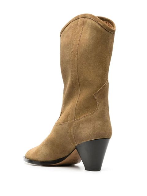ISABEL MARANT Luliette 70mm suede Western-boots - Neutrals