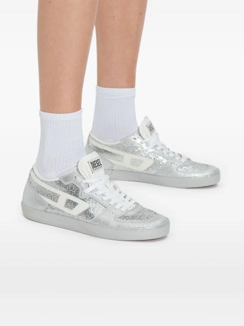 Diesel S-Leroji-D1 glittered panelled sneakers - Silver
