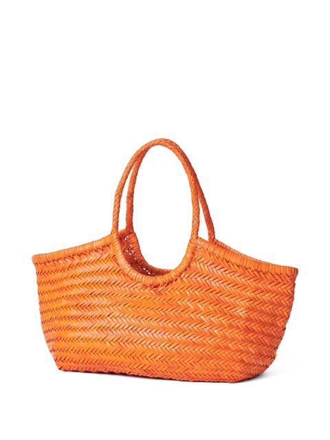 DRAGON DIFFUSION large Nantucket woven leather shoulder bag - Orange - zdjęcie produktu nr 2