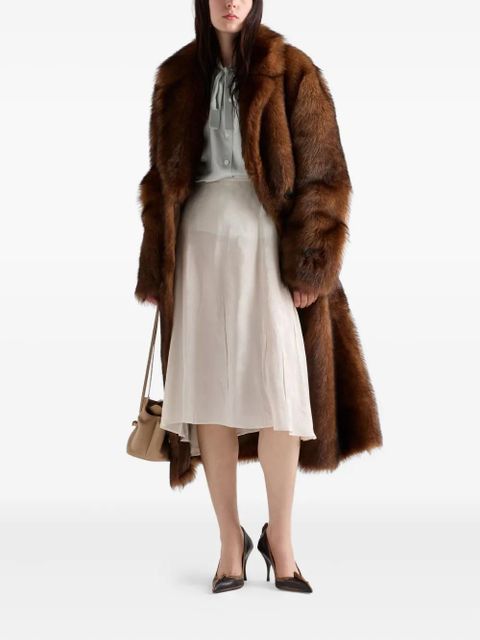 Prada floral jacquard midi asymmetric skirt - Neutrals - zdjęcie produktu nr 2