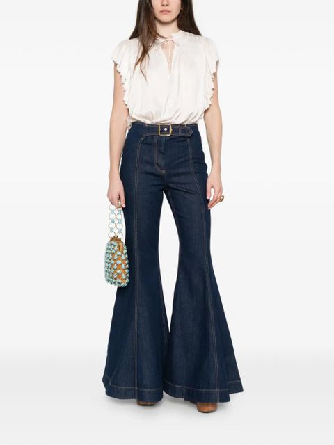 Ulla Johnson Agosta flutter-sleeve blouse - Neutrals - zdjęcie produktu nr 2