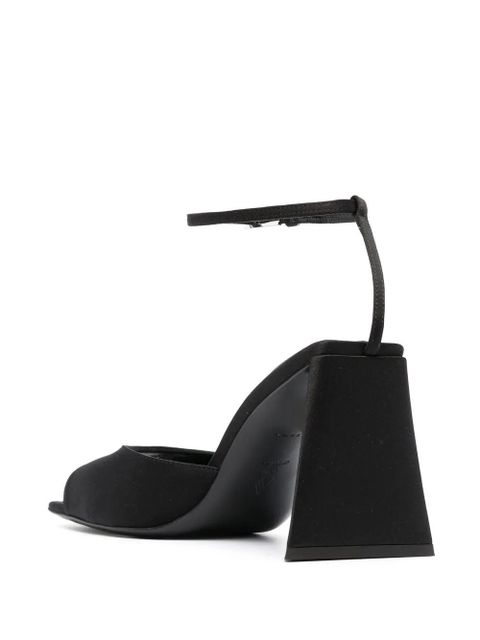 The Attico Piper 85mm satin sandals - Black - zdjęcie produktu nr 2