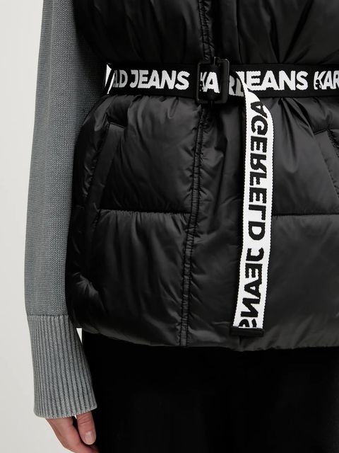 Karl Lagerfeld Jeans bezrękawnik damski kolor czarny zimowy A3W15025