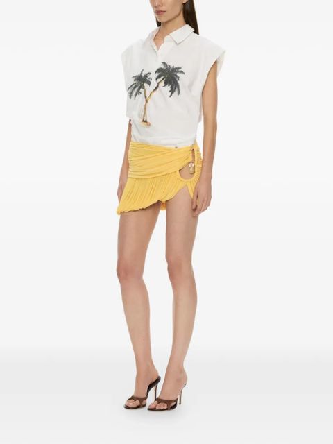 Christopher Esber Mirage Palm Tornado sleeveless shirt - White