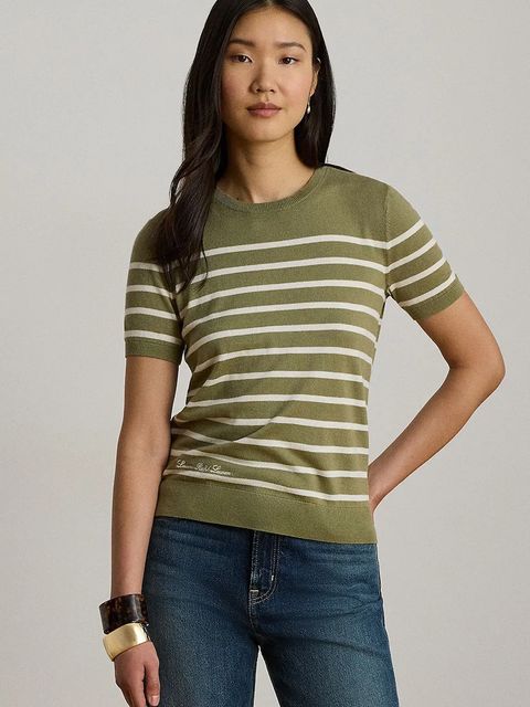 Lauren Ralph Lauren sweter z krótkim rękawem damski z modalem - zdjęcie produktu nr 1