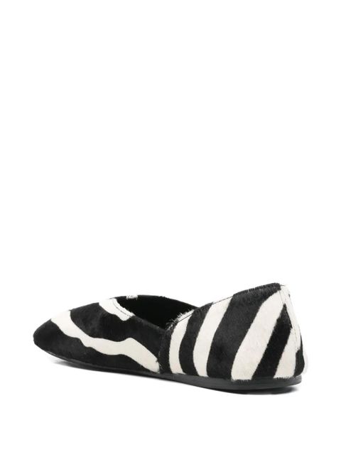 KHAITE Jane animal-print ballet flats - Black