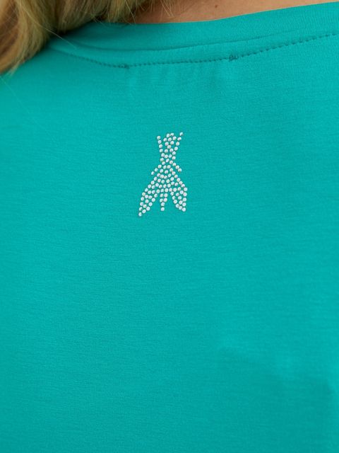 Patrizia Pepe t-shirt damski kolor turkusowy