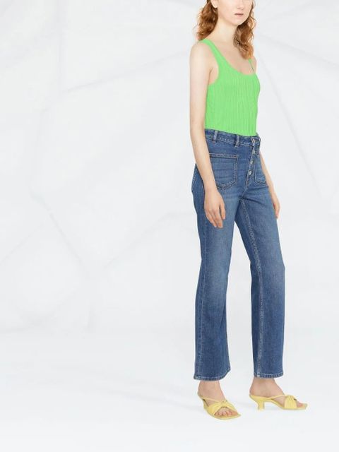 Maje high-rise flared jeans - Blue