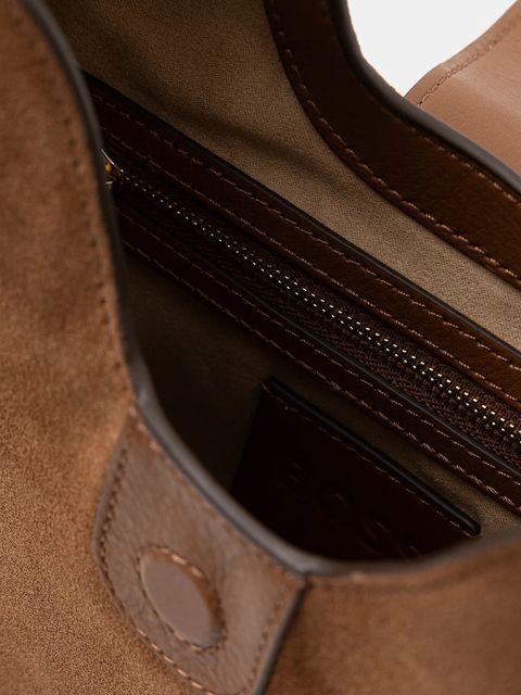 BOSS torebka zamszowa BOSS BEYOND Hobo S