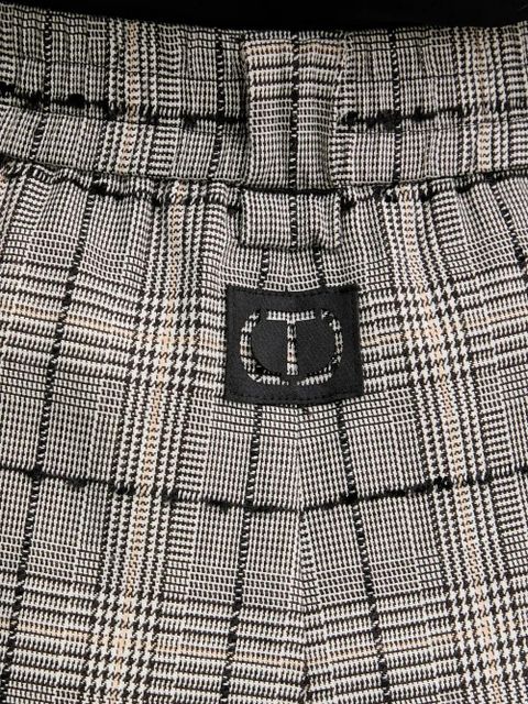 TWINSET check-pattern wide-leg trousers - Grey