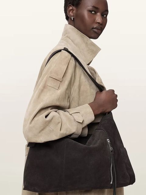 AllSaints torebka zamszowa ALBA