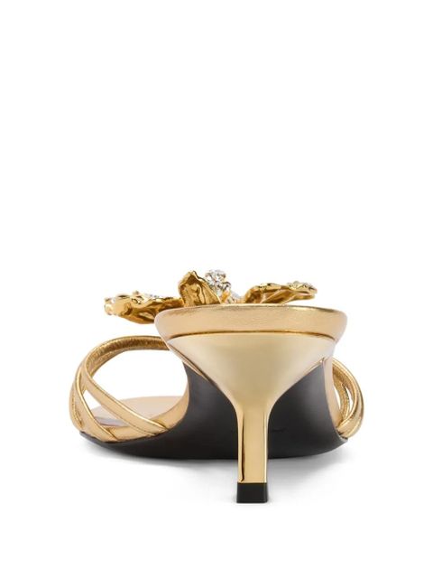 Giuseppe Zanotti orchid-motif sandals - Gold