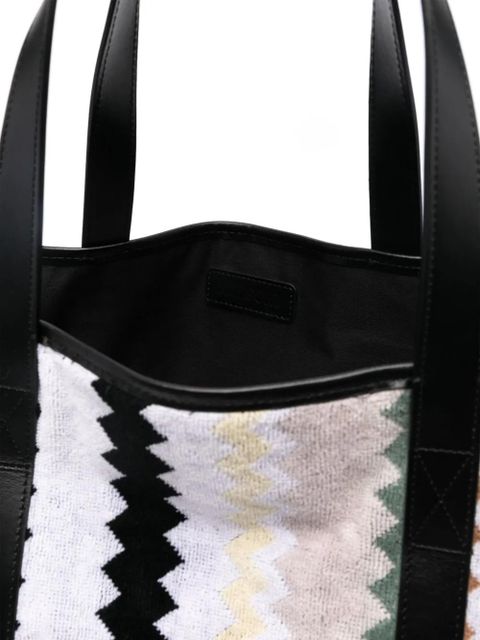 Missoni zigzag-woven tote bag - Grey